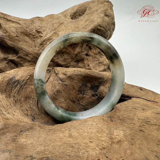 【肌容雪】天然緬甸A貨冰糯福祿壽喜翡翠平安鐲 編號351(鐲圍51.9mm#16號)