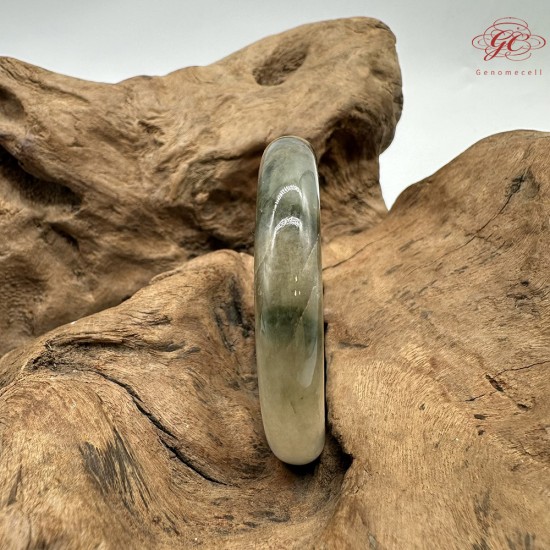 【肌容雪】天然緬甸A貨冰糯福祿壽喜翡翠平安鐲 編號351(鐲圍51.9mm#16號)