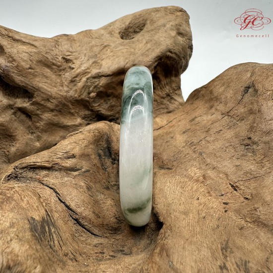 【肌容雪】天然緬甸A貨冰糯福祿壽喜翡翠平安鐲 編號351(鐲圍51.9mm#16號)