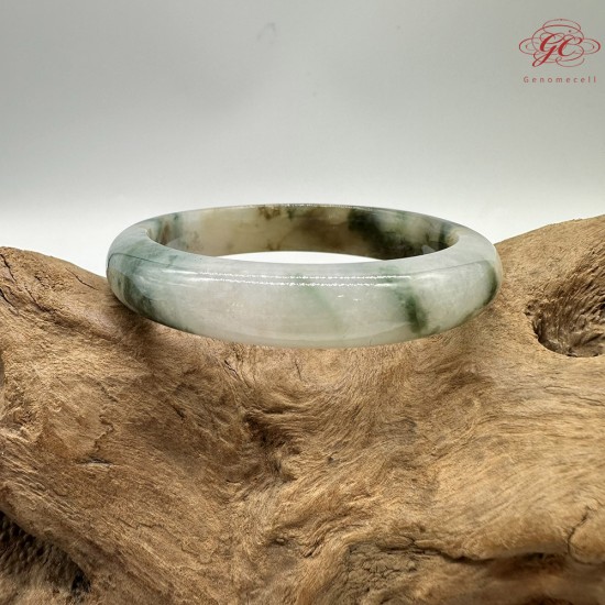 【肌容雪】天然緬甸A貨冰糯福祿壽喜翡翠平安鐲 編號351(鐲圍51.9mm#16號)