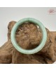 【肌容雪】天然緬甸A貨綠飄花翡翠平安鐲 編號352(鐲圍56.4mm#17.5號)