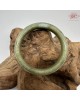 【肌容雪】天然緬甸A貨綠飄花翡翠平安鐲 編號353(鐲圍56.3mm#17.5號)