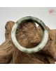 【肌容雪】天然緬甸A貨翡翠飄花平安鐲 編號355(鐲圍54.9mm#17號)
