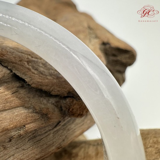 【肌容雪】天然緬甸A貨糯冰粉炫彩翡翠平安鐲 編號358(鐲圍58.4mm#18.5號)