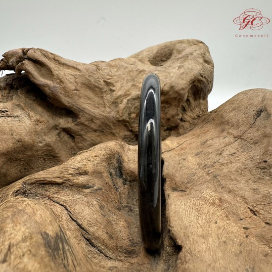 【肌容雪】天然緬甸A貨翡翠烏雞美人條手鐲 編號360(鐲圍57.6mm#18號)