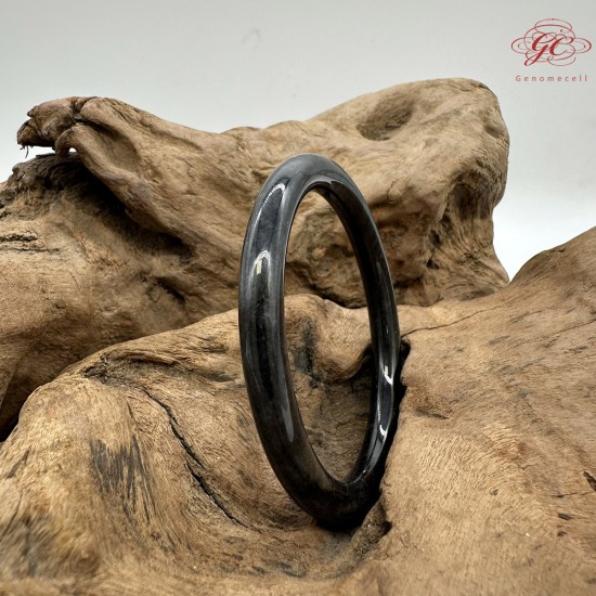 【肌容雪】天然緬甸A貨翡翠烏雞美人條手鐲 編號360(鐲圍57.6mm#18號)