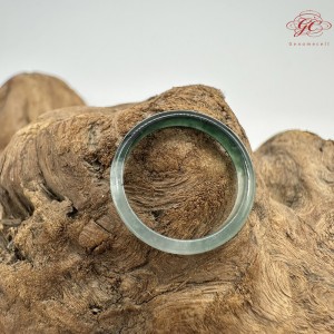 【肌容雪】天然緬甸A貨半山半水翡翠戒圈 編號375(戒圍17.5mm#12號)