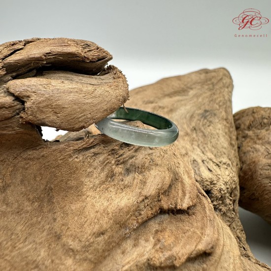 【肌容雪】天然緬甸A貨半山半水翡翠戒圈 編號375(戒圍17.5mm#12號)