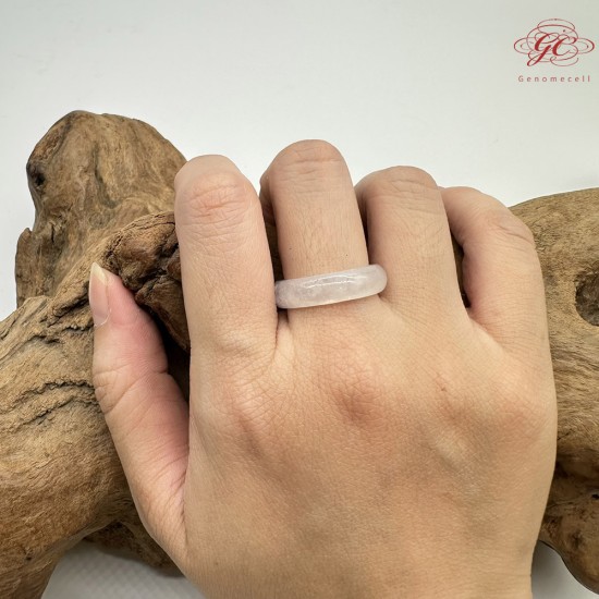 【肌容雪】天然緬甸A貨白月光翡翠戒圈 編號380(戒圍18.4mm#14號)