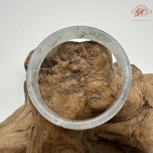 【肌容雪】天然緬甸A貨高冰烏雞翡翠平安鐲 編號412(鐲圍55.4mm#17.5號)