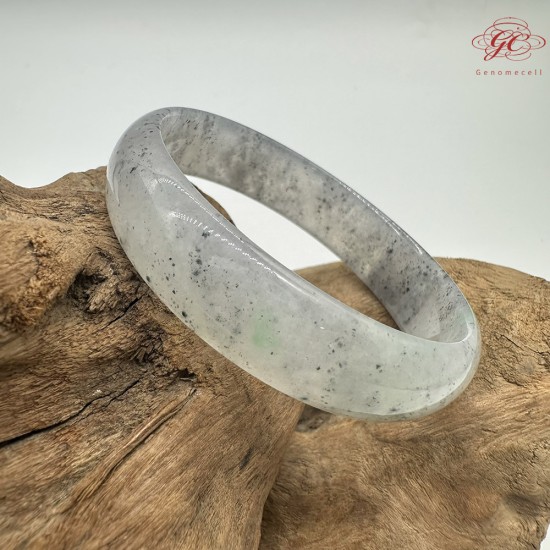【肌容雪】天然緬甸A貨高冰烏雞翡翠平安鐲 編號412(鐲圍55.4mm#17.5號) 【肌容雪】天然緬甸A貨高冰烏雞翡翠平安鐲 編號412(鐲圍55.4mm#17.5號)