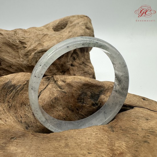【肌容雪】天然緬甸A貨高冰烏雞翡翠平安鐲 編號412(鐲圍55.4mm#17.5號) 【肌容雪】天然緬甸A貨高冰烏雞翡翠平安鐲 編號412(鐲圍55.4mm#17.5號)