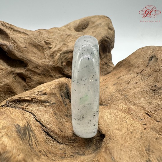 【肌容雪】天然緬甸A貨高冰烏雞翡翠平安鐲 編號412(鐲圍55.4mm#17.5號) 【肌容雪】天然緬甸A貨高冰烏雞翡翠平安鐲 編號412(鐲圍55.4mm#17.5號)