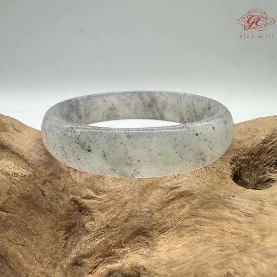 【肌容雪】天然緬甸A貨高冰烏雞翡翠平安鐲 編號412(鐲圍55.4mm#17.5號) 【肌容雪】天然緬甸A貨高冰烏雞翡翠平安鐲 編號412(鐲圍55.4mm#17.5號)