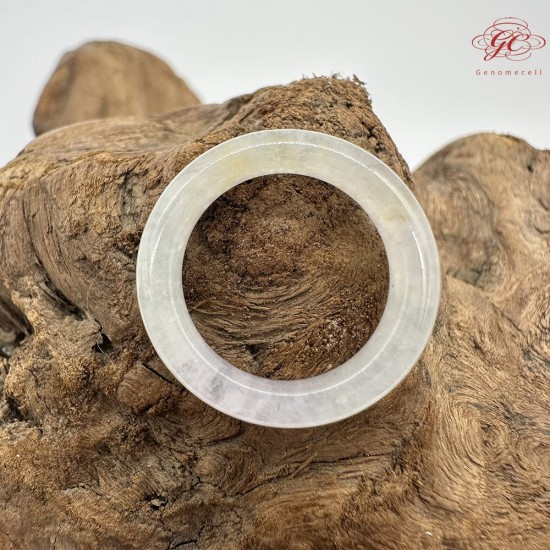 【肌容雪】天然緬甸A貨正冰春帶彩翡翠戒圈 編號418(戒圍16.8mm#10號)