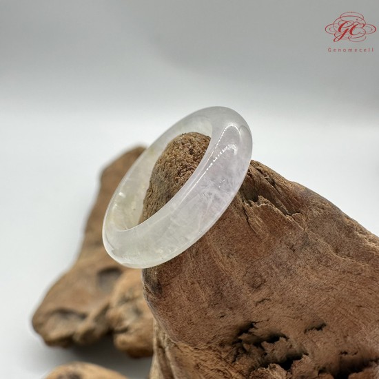 【肌容雪】天然緬甸A貨正冰春帶彩翡翠戒圈 編號418(戒圍16.8mm#10號)