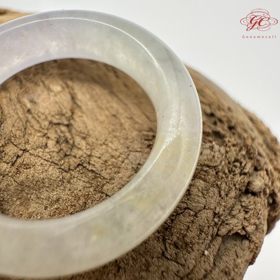 【肌容雪】天然緬甸A貨正冰春帶彩翡翠戒圈 編號418(戒圍16.8mm#10號)