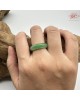 【肌容雪】天然緬甸A貨正揚綠飄花翡翠戒圈 編號419(戒圍17.2mm#10號)