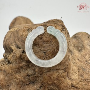 【肌容雪】天然緬甸A貨冰種翡翠金箍造型戒圈 編號421(戒圍15.3mm#7號)