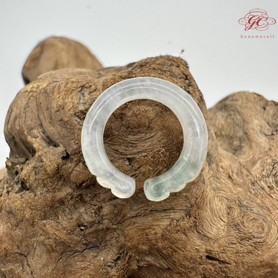 【肌容雪】天然緬甸A貨冰種翡翠金箍造型戒圈 編號421(戒圍15.3mm#7號)