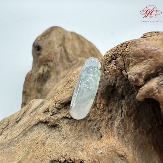 【肌容雪】天然緬甸A貨冰種翡翠金箍造型戒圈 編號421(戒圍15.3mm#7號)