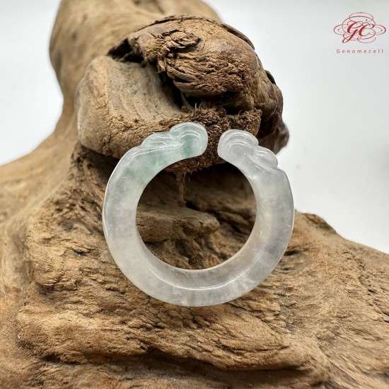 【肌容雪】天然緬甸A貨冰種翡翠金箍造型戒圈 編號421(戒圍15.3mm#7號)