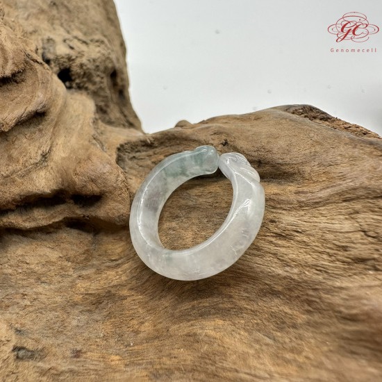 【肌容雪】天然緬甸A貨冰種翡翠金箍造型戒圈 編號421(戒圍15.3mm#7號)