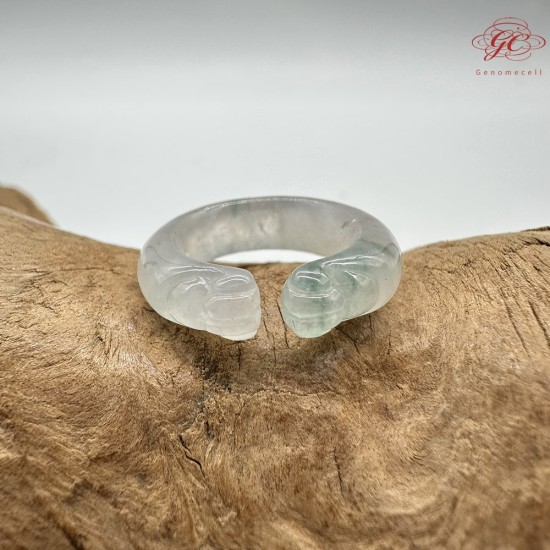 【肌容雪】天然緬甸A貨冰種翡翠金箍造型戒圈 編號421(戒圍15.3mm#7號)