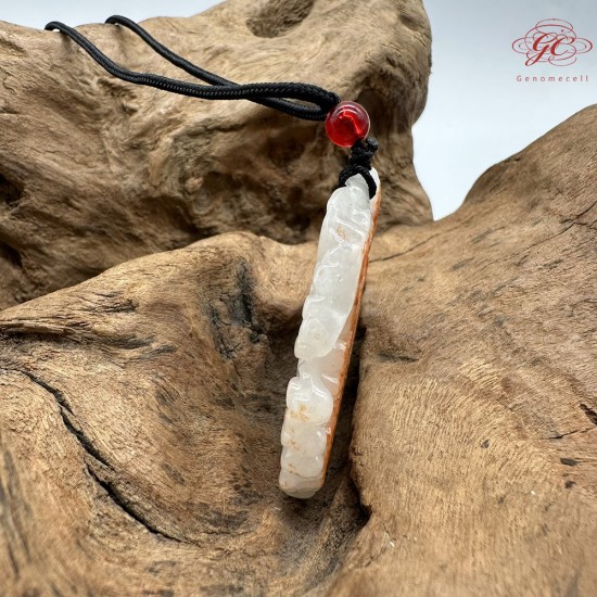 【肌容雪】天然緬甸A貨冰糯紅翡鳳凰牌吊墜繩 編號422