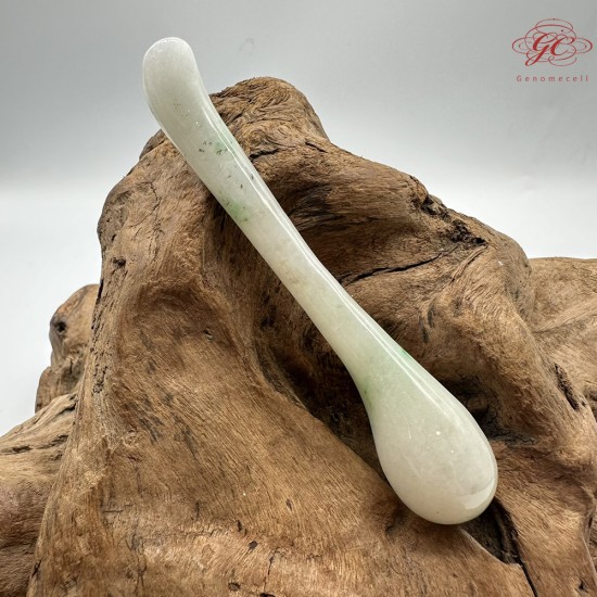 【肌容雪】天然緬甸A貨翡翠飄花湯匙造型 編號429