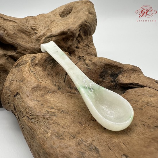 【肌容雪】天然緬甸A貨翡翠飄花湯匙造型 編號429