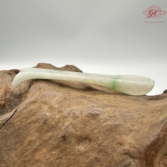 【肌容雪】天然緬甸A貨翡翠飄花湯匙造型 編號429