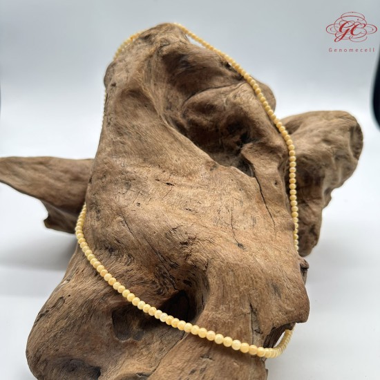 【肌容雪】天然緬甸A貨黃翡翠圓珠多圈珠串 編號442