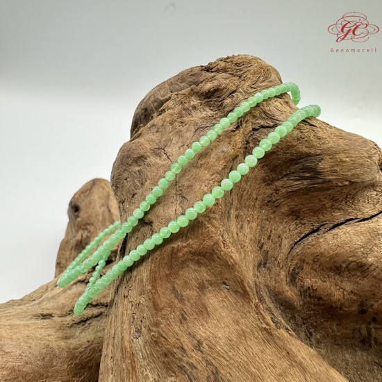 【肌容雪】天然緬甸A貨蘋果綠翡翠串珠塔練 編號443