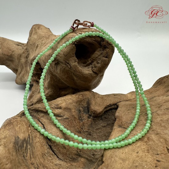 【肌容雪】天然緬甸A貨蘋果綠翡翠串珠塔練 編號443