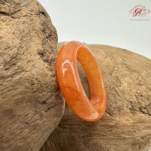 【肌容雪】天然緬甸A貨紅翡翠戒圈 編號445(戒圍17.5mm#12號)