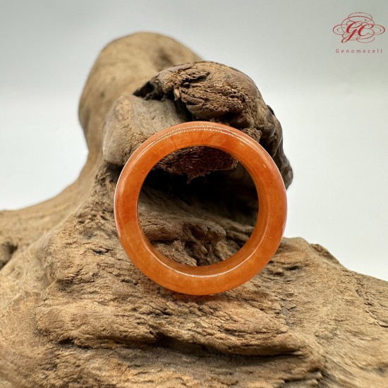 【肌容雪】天然緬甸A貨紅翡翠戒圈 編號445(戒圍17.5mm#12號)