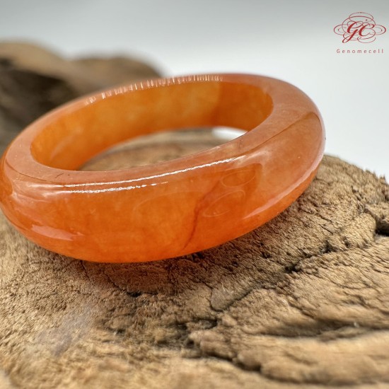 【肌容雪】天然緬甸A貨紅翡翠戒圈 編號445(戒圍17.5mm#12號)