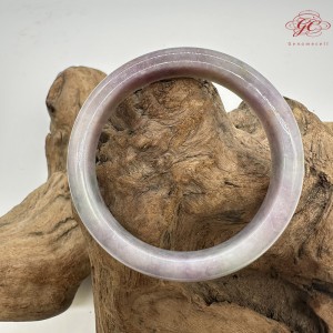 【肌容雪】天然緬甸A貨翡翠紫羅蘭平安鐲 編號476(鐲圍57.2mm#18號)