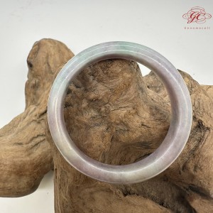 【肌容雪】天然緬甸A貨翡翠紫羅蘭平安鐲 編號476(鐲圍57.2mm#18號)