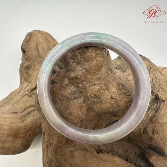 【肌容雪】天然緬甸A貨翡翠紫羅蘭平安鐲 編號476(鐲圍57.2mm#18號)