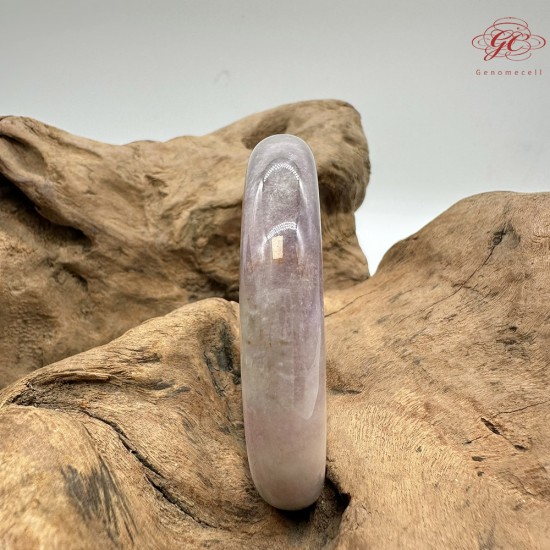 【肌容雪】天然緬甸A貨翡翠紫羅蘭平安鐲 編號476(鐲圍57.2mm#18號)