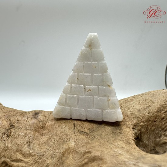 【肌容雪】天然緬甸A貨飄花翡翠老鷹金字塔擺件 編號477