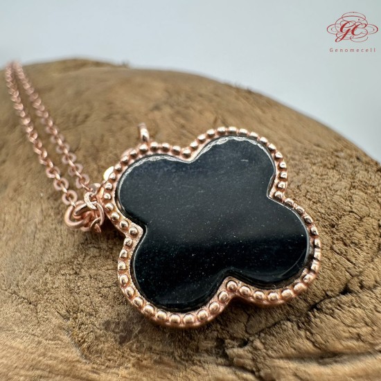 【肌容雪】天然緬甸A貨翡翠墨綠四葉草項鍊 編號480