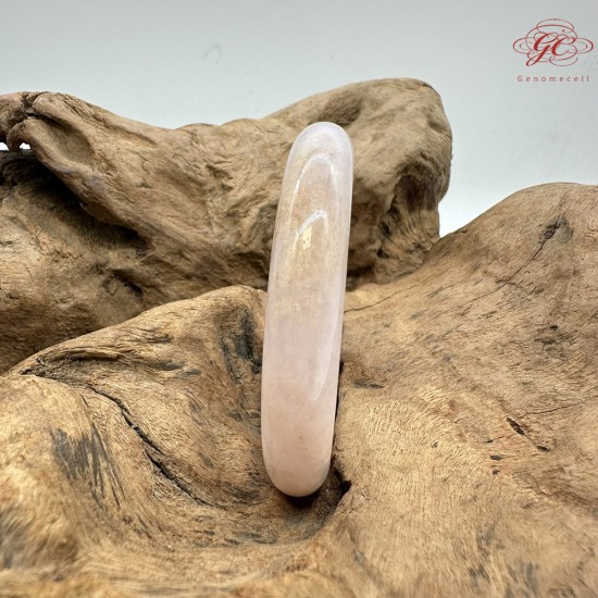 【肌容雪】天然緬甸A貨翡翠粉色灑金平安鐲 編號481(鐲圍55.6mm#17.5號)