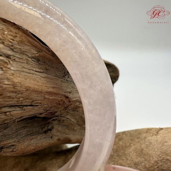 【肌容雪】天然緬甸A貨翡翠粉色灑金平安鐲 編號481(鐲圍55.6mm#17.5號)