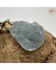 【肌容雪】天然緬甸A貨藍水翡翠彌勒佛吊墜 編號484