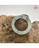 【肌容雪】天然緬甸A貨糯冰綠飄花戒圈 編號501(戒圍17.9mm#12號)