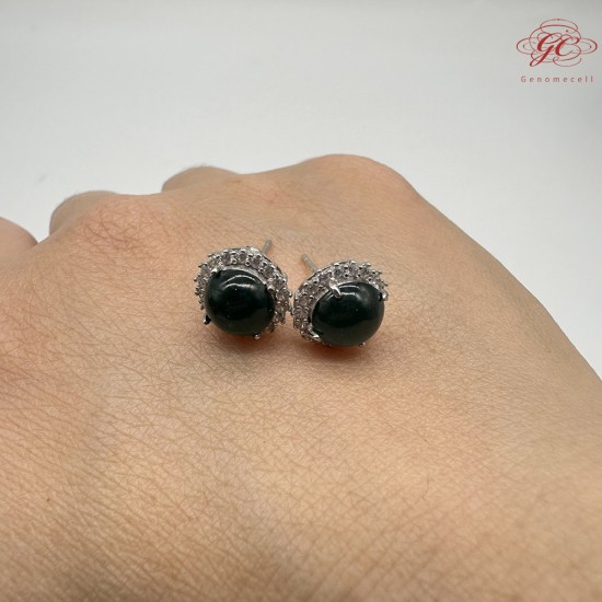 【肌容雪】天然緬甸A貨綠翡翠耳針 編號505