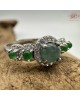 【肌容雪】天然緬甸A貨綠翡翠蛋面可調節戒指 編號509(戒圍18.5mm#15號) 【肌容雪】天然緬甸A貨綠翡翠蛋面可調節戒指 編號509(戒圍18.5mm#15號)